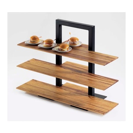 Cal-Mil Cal-Mil Midnight 3 Tier Full Frame Riser 18-1/4"W x 11"D x 25"H Black 1464-13